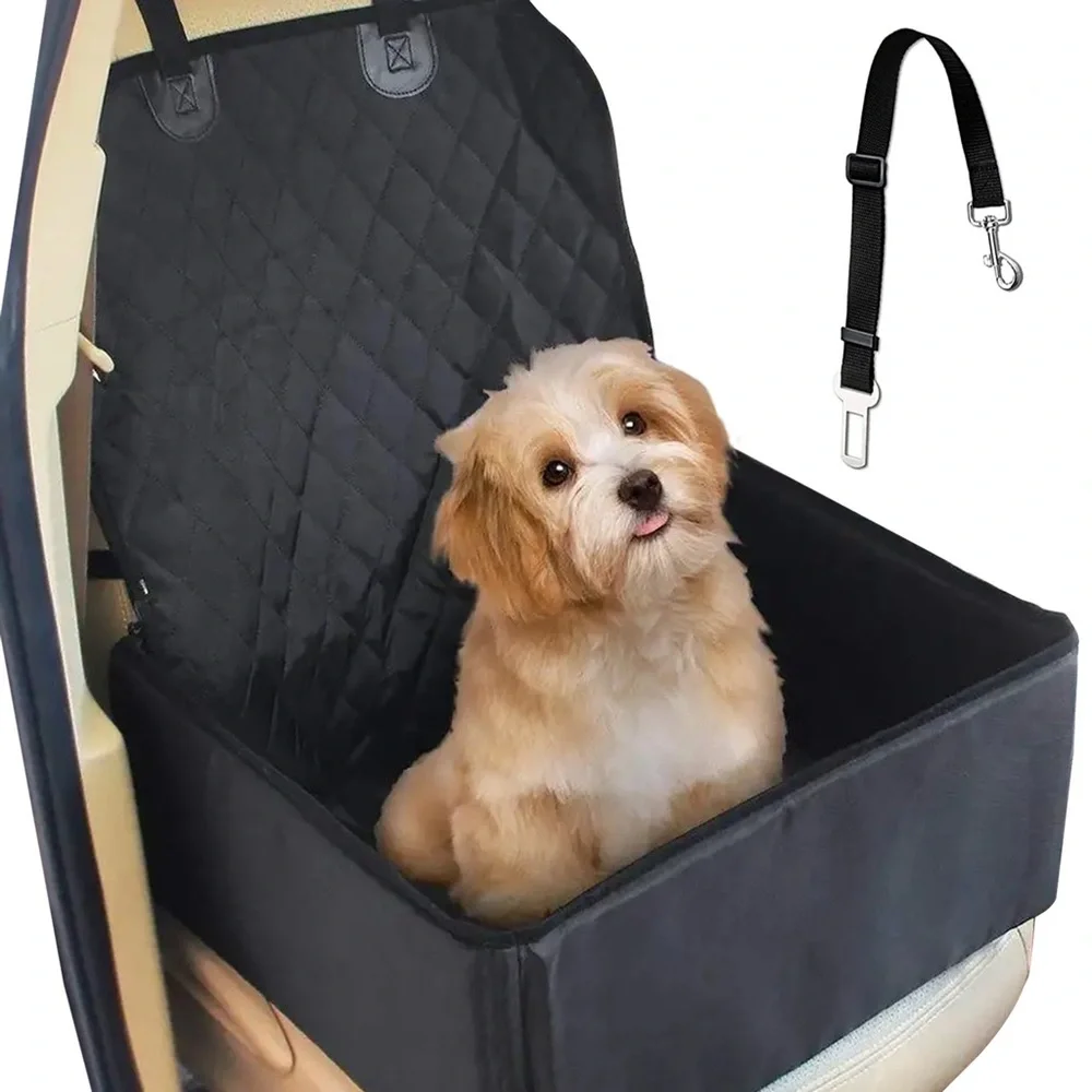 Waterproof Pet Hammock Car Seat Cover & Belt -Travel Safely in Cars, Trucks, SUV - Picture 1 of 5